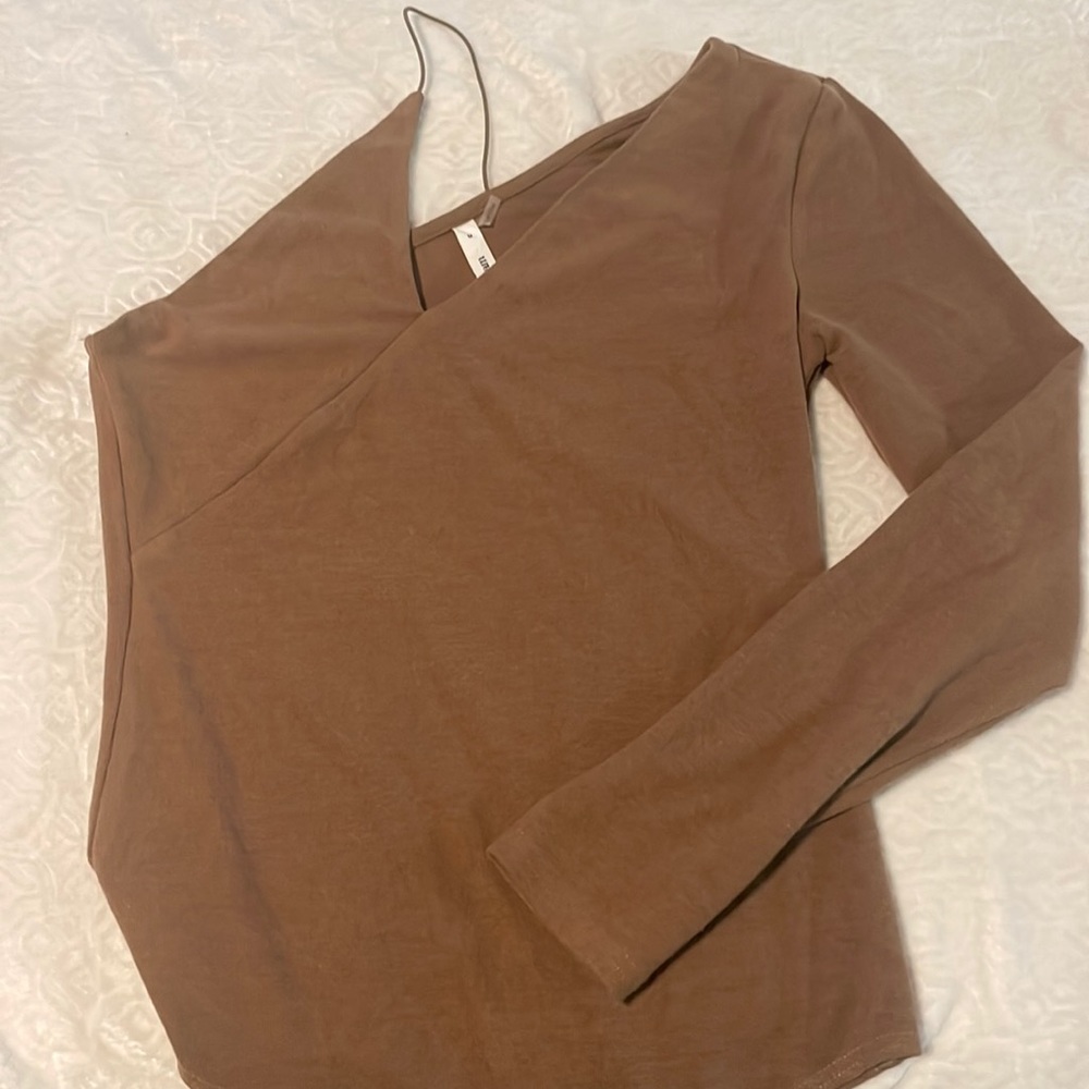 Super soft one shoulder long sleeve bodysuit